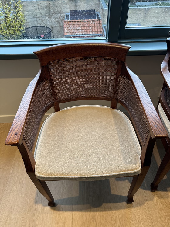 Image 1 of Set of 2 Vintage Bannink Art Nouveau armchairs – reupholstered - 70's/80's