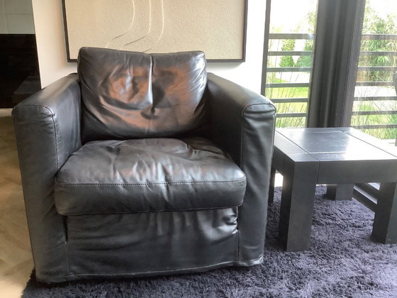 Image 1 of 2 poltrone Linteloo in pelle nera