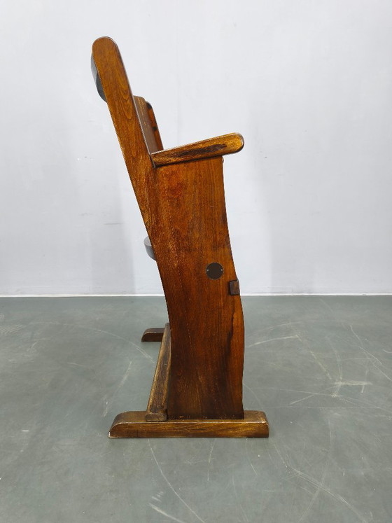 Image 1 of 1940s Thonet Style Cinema Chair, Beech Wood Folding Seat