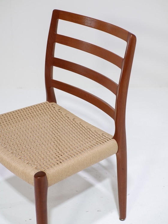 Image 1 of 6 chaises de salle à manger N.O. Møller modèle 85 en teck vintage