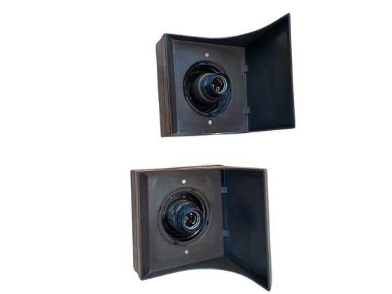 Image 1 of Paar vintage Raak Wandlampen, Bakelieten Lampen Uit de Jaren 70