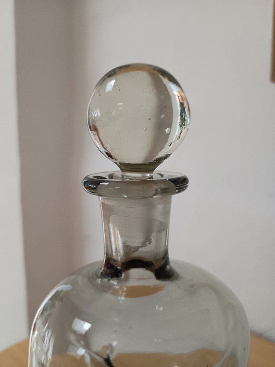 carafe en verre fumé vintage Holmegaard Kluk Kluk Danish Design des années 1960 avec bouchon original (photo 2 of 5)
