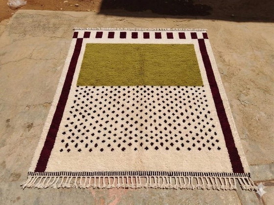 Alfombra tejida a mano de lana natural, técnica tradicional, 200/300 cm – Accupunto, Wool (photo 4 of 8)