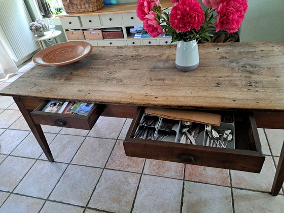 Image 1 of Table de ferme française ancienne