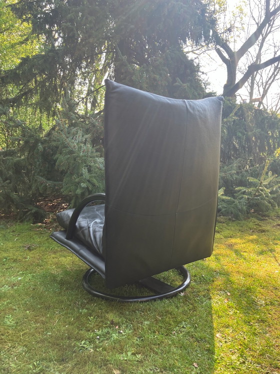 Image 1 of Rolf Benz BMP - Fauteuil design pivotant en cuir
