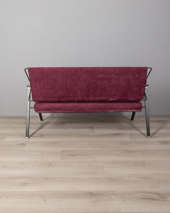 Image 1 of Divano vintage anni '70 in tessuto bordeaux Formanova design