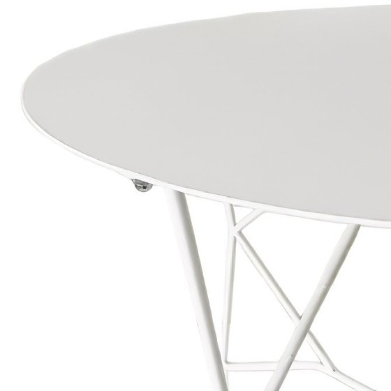 Image 1 of Table basse vintage Zuiver en métal blanc avec structure en toile d'araignée, années 2010