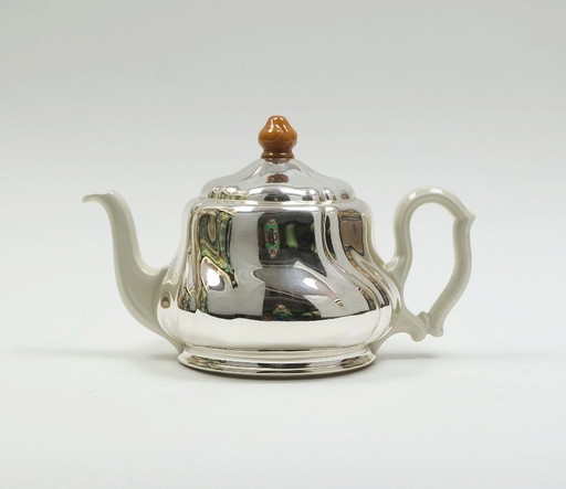 théière isolée art déco porcelaine métal bakélite années 30