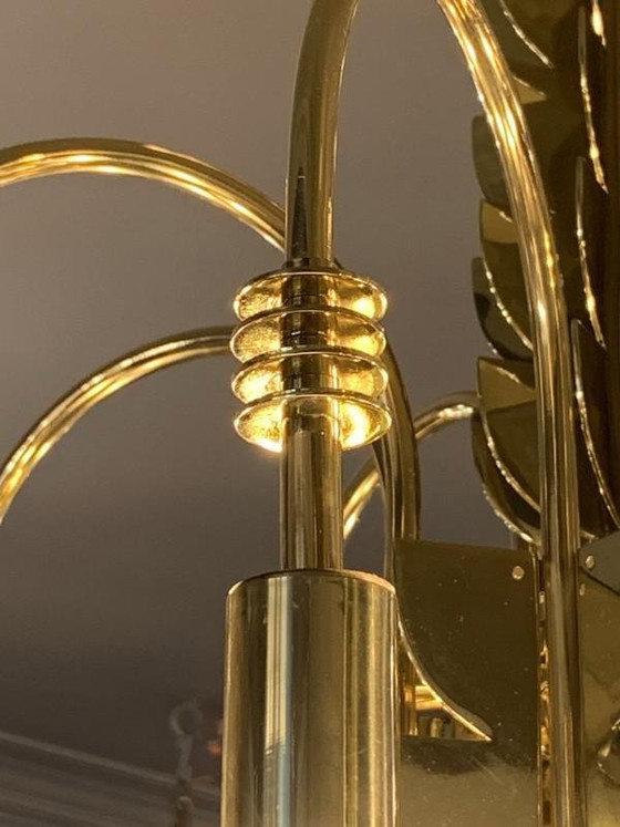 Lustre Art Déco en Laiton et Verre par Gio Ponti pour Emilio Lancia / Fontana Arte, années 1930 – Bronze (photo 5 of 18)