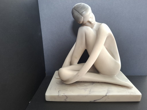Art-Deco-Skulptur – Stilisierter Akt – 1920er Jahre
