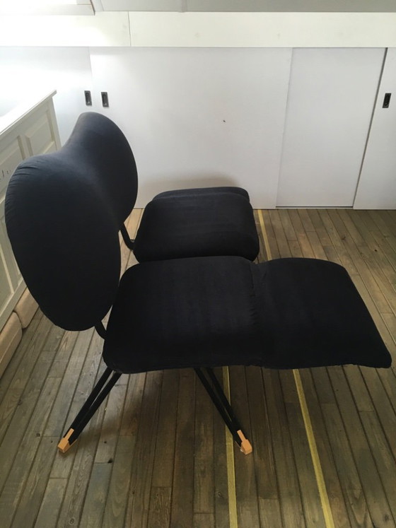 Image 1 of Divano trasformabile di design Bonaldó, tessuto nero, Italia, circa 1980