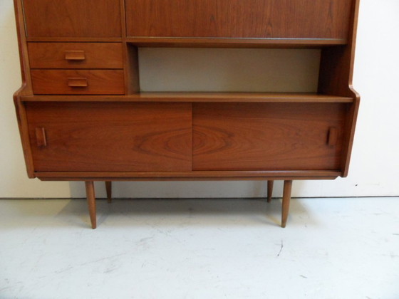 Image 1 of Mobile a parete in stile metà secolo con credenza