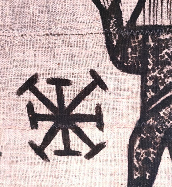 Image 1 of korhogo senoufo wandkleed vintage canvas