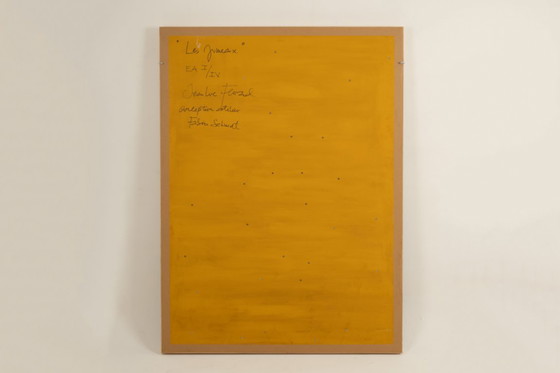 Image 1 of Bas-relief panel "The Twins" in patinated wood. Contemporary