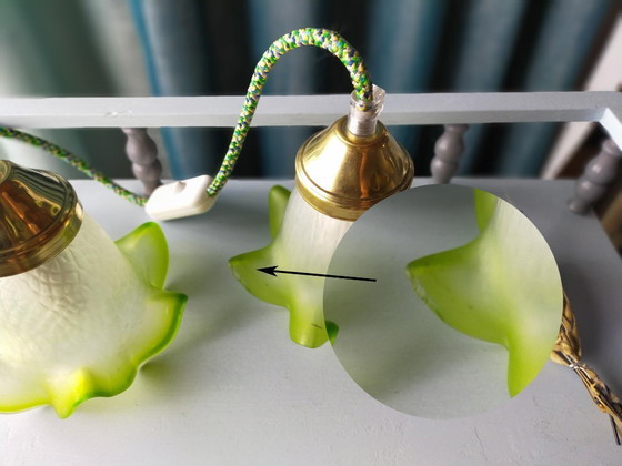 Image 1 of Paar grüne Tulpenlampen