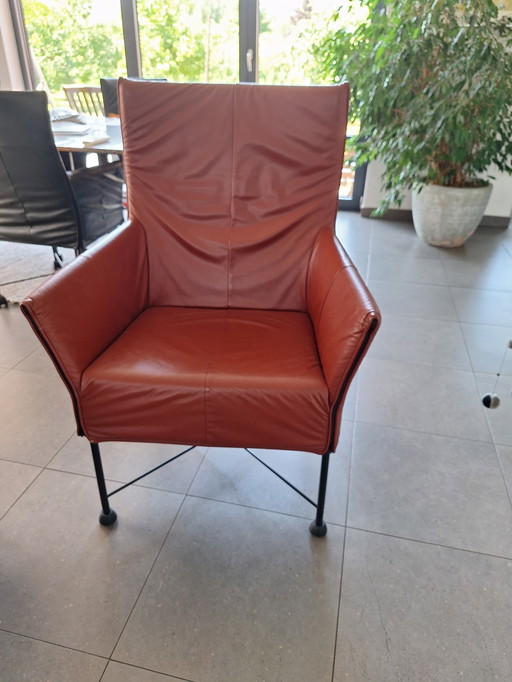 Fauteuil Charly en rouge vin