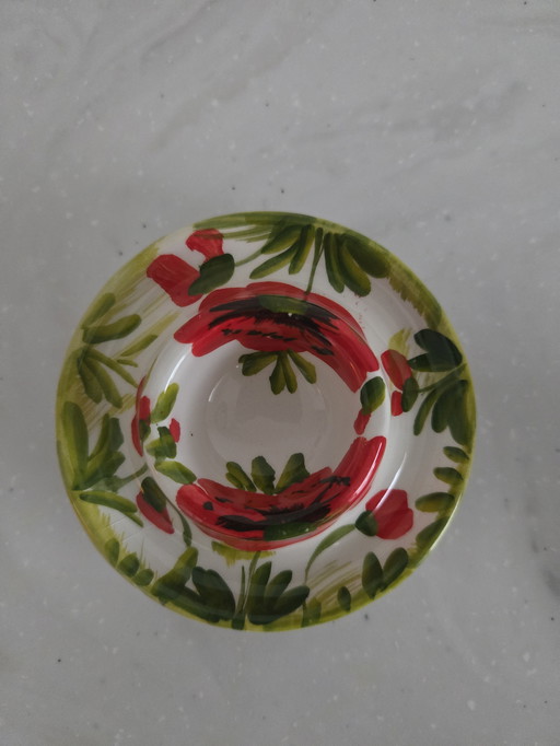 2 egg cups handpainted