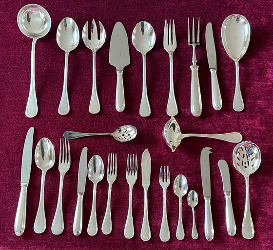 Christofle - Christofle cutlery set with silver metal beads for 12 people. 172 items. (photo 7 of 14)