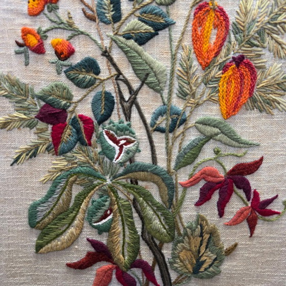 Ricamo vintage a mano con natura morta, anni '60/'70 – Decorazioni murali, Other (photo 4 of 5)