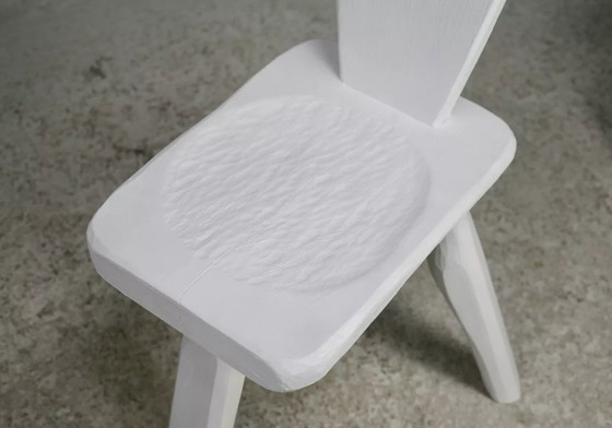 Image 1 of 2 sedie a treppiede, sedili Gouge, brutalisti