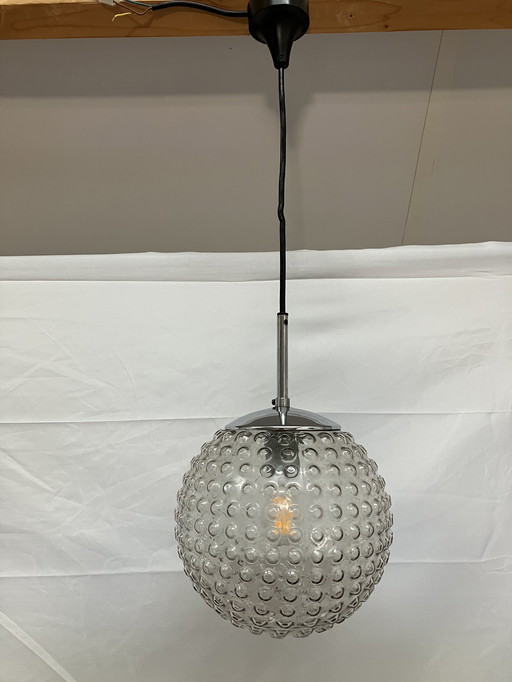 Glass pendant lamp Staff Leuchten by Rolf Krüger Germany 70