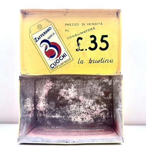 Original 1940s Saffron 3 Chefs Tin Box