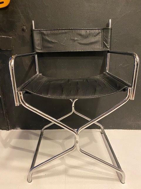 Postmoderner Scheren Sessel Stuhl Hocker Figaro von Ikea 80er