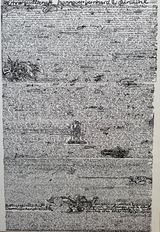 Bernhard Luginbühl, Kestnergesellschaft Hannover, ca. 1990, vintage tentoonstellingsposter – Paper