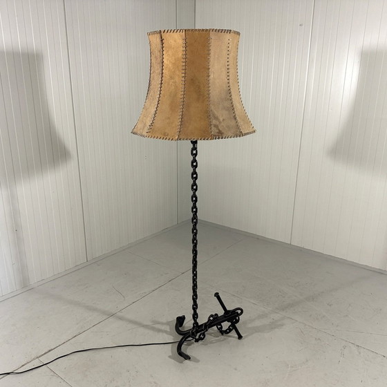Image 1 of Lampadaire en chaîne avec base en ancre 1960s