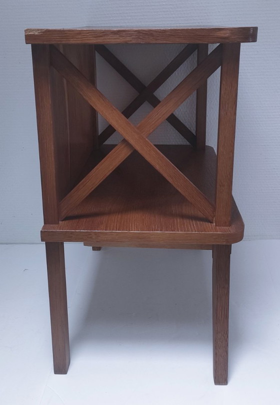 Image 1 of Comodino vintage in legno con traverse