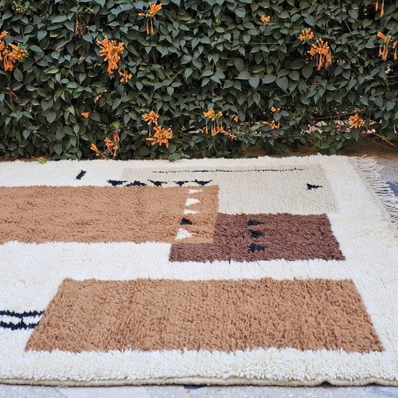 Image 1 of Beni Ourain tapijt | Marokkaans tapijt op maat, bruin, 200x300 cm