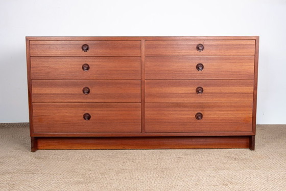 Image 1 of Große Doppelkommode mit 8 Schubladen aus Teakholz von Borge Mogensen für Karl Andersson & Söner, 1960.