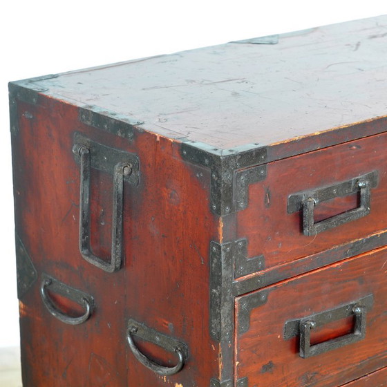 Japanese Tansu chest of drawers, circa 1890, Iron, Wood, Black (photo 7 of 16)
