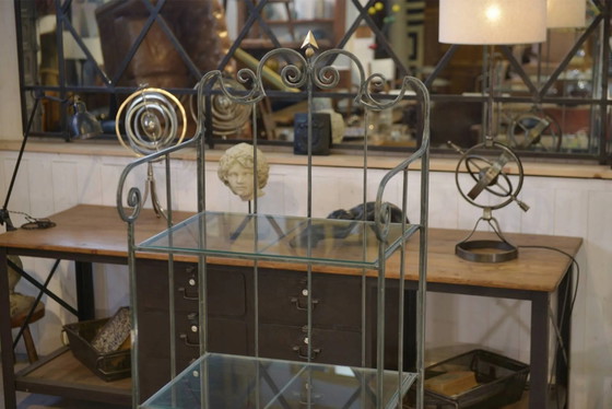 Scaffali a muro in ferro battuto anni '50 – polished steel, Vintage (photo 10 of 11)