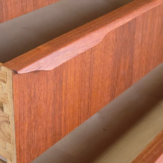 Vintage Teak Danish Chest of Drawers 1960s, Scandinavian 4 Drawers, Wood, Brown (photo 12 of 21)