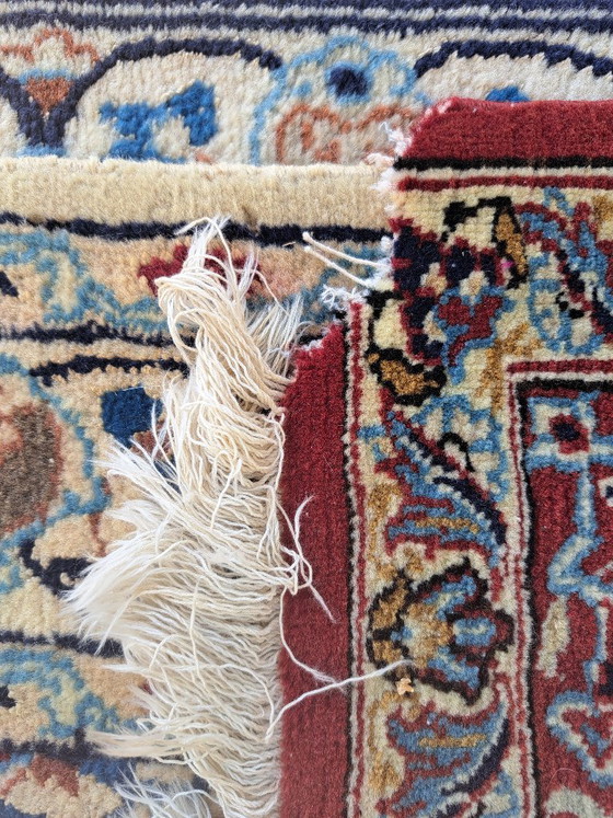 Tappeto di Isfahan annodato a mano, blu e rosso, 160x215 cm, discrete condizioni, Iran – Tappeti, Wool (photo 3 of 6)