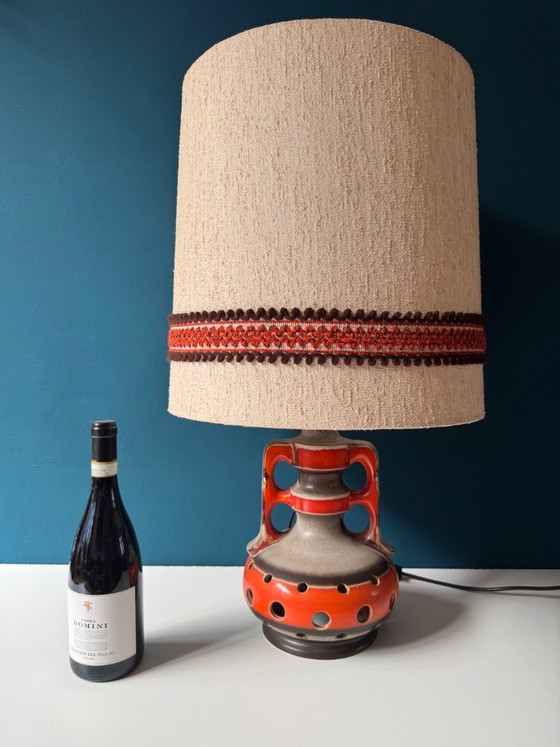 Vintage West Germany lamp – Table lamps, Ceramic, Textile (photo 3 of 11)
