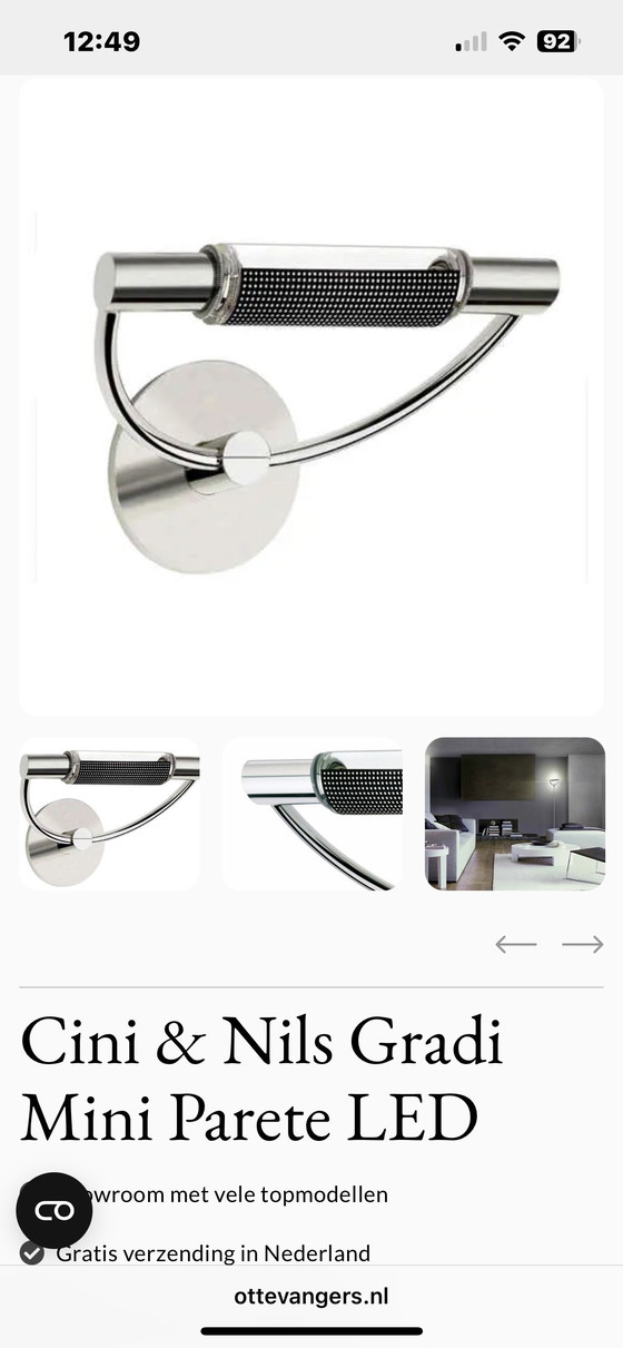 Image 1 of 3 x wandlamp Cini & Nils Grada mini led.