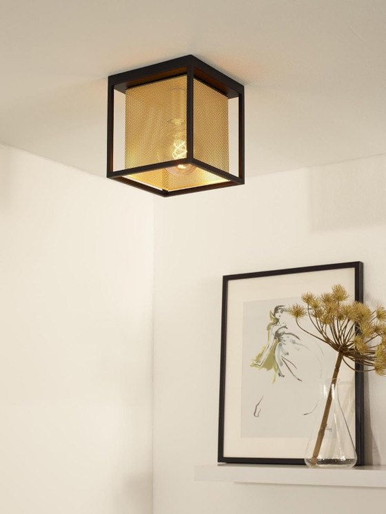 Lucide SANSA pendant lamp - Rectangular - Black - 1xE27, Metal, Modern (photo 3 of 4)