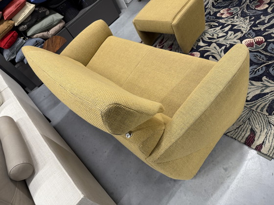 Image 1 of Jori Angel Sofa With Hocker De Ploeg Andes Fabric Yellow