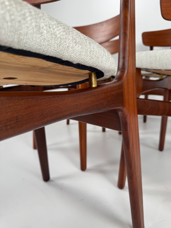 Juego de seis sillas de comedor, Schiønning & Elgaard, Dinamarca, años 60 – Wood (photo 7 of 15)