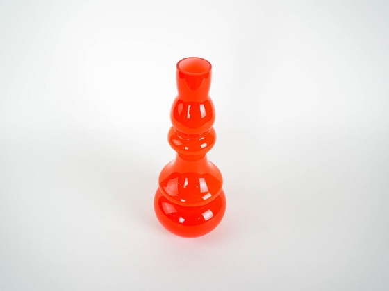 Image 1 of Orange glass vase, Danish design, 1960s, made in Denmark