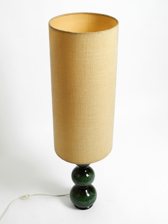Image 1 of Wunderschöne 1960er Jahre große Tisch- oder Stehlampe aus Keramik in Grün und Schwarz von Kaiser Leuchten