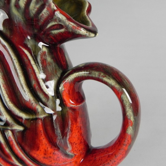 Image 1 of Jarra con forma de gallo, cerámica Sars Poteries, década de 1950.