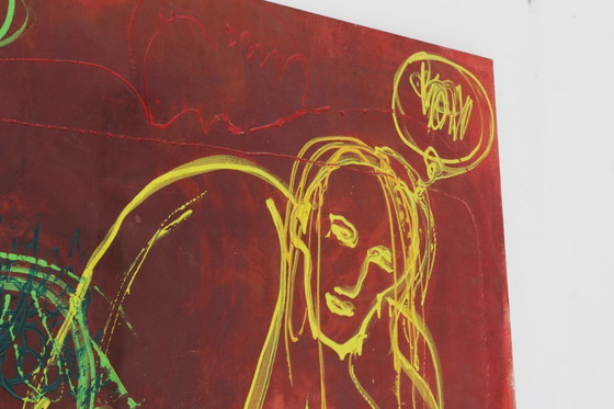 Image 1 of Gran pintura figurativa abstracta, 195 × 144 cm