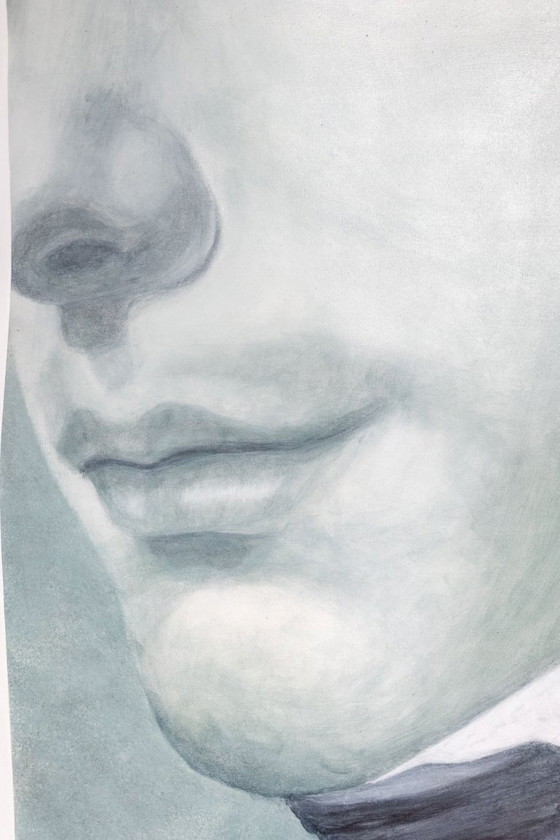 Image 1 of Evelyne Baget, Detail geschilderd op doek naar Girodet. Hedendaags.