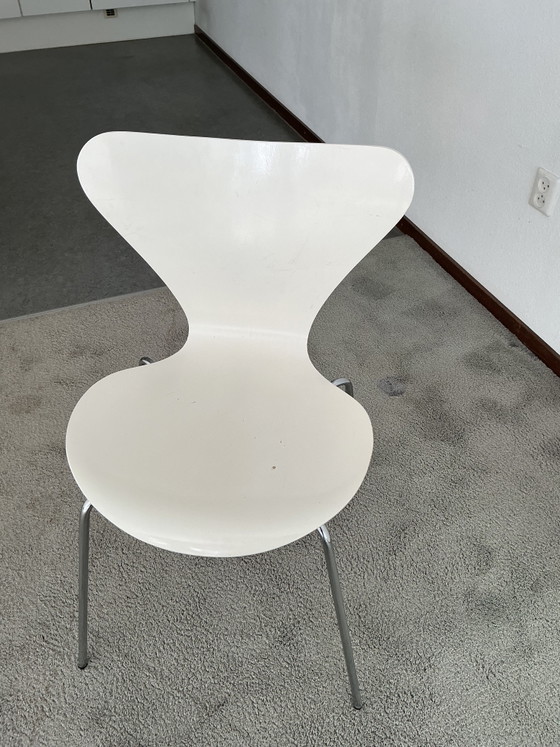 Image 1 of Sedie Butterfly - 6 pezzi - Arne Jacobsen per Fritz Hansen - Bianche - 1978. = DA VENDERE SUBITO!