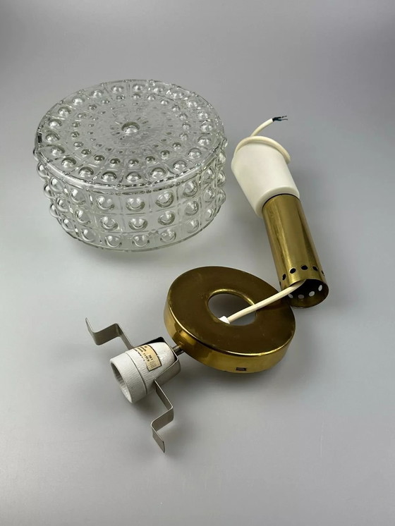 Image 1 of Lampada a sospensione VEB anni '60-'70, lampada da soffitto a bolle, ottone, vetro, design spaziale