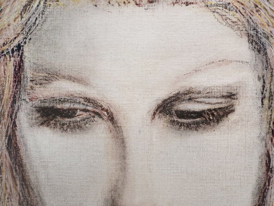 Image 1 of Dessin au pastel "Fille" de T. van Steenbergen