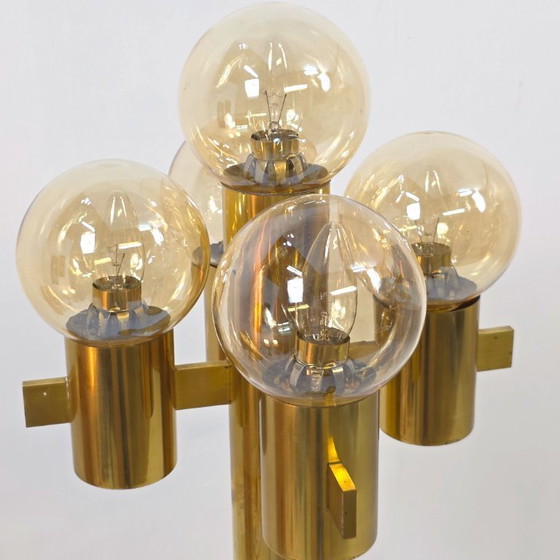 Image 1 of Lampada da terra Hans-Agne Jakobssen sputnik in ottone degli anni '60